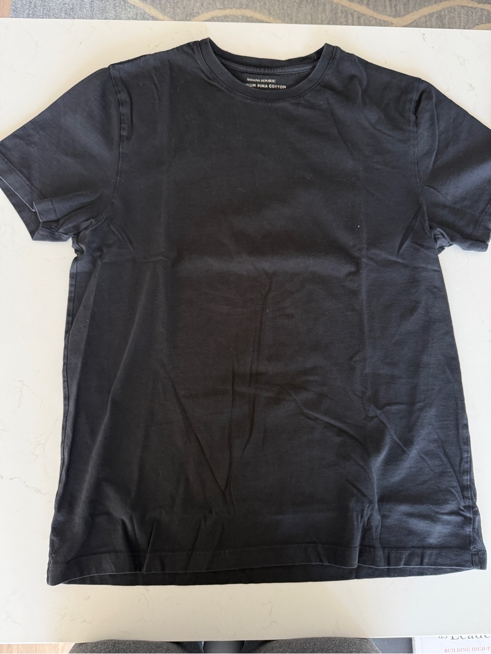 Men's Black Banana Republic Crewneck T-Shirt